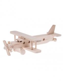 Dřevěná hračka (dvouplošníkové letadlo) - 33x20x8 cm