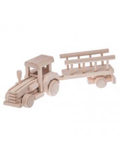 Dřevěná hračka (traktor) - 34x7x10 cm