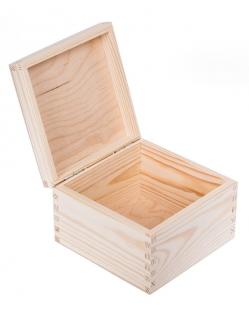 Dřevěná krabička - 16x16x10 cm, Přírodní