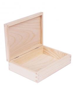 Dřevěná krabička - 18x14x5 cm, Přírodní