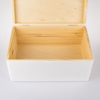 Dřevěná krabička 20x30x14 cm - Bílá