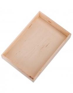 Dřevěná krabička - 20x30x5 cm, Přírodní