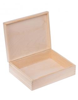 Dřevěná krabička - 28x22x8 cm, Přírodní