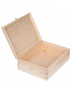 Dřevěná krabička - 40x30x13 cm, Přírodní