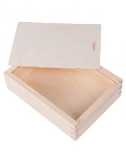 Dřevěná krabička na fotografie 10x15 - 19x14x5 cm, Přírodní