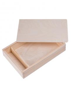 Dřevěná krabička na fotografie velikosti 15x23 - 32x21x6 cm, Přírodní
