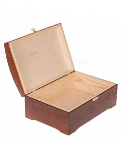 Dřevěná krabička se sponou - 29x20x14 cm, Ořech