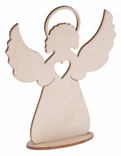 Dřevěná ozdoba (anděl) - 16x3 cm