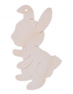 Dřevěná ozdoba (králík) - 9x6 cm