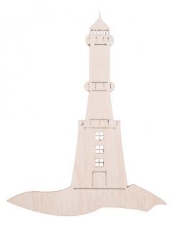 Dřevěná ozdoba  (maják) - 14x11 cm