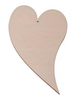 Dřevěná ozdoba (srdce) - 10x5 cm