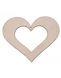 Dřevěná ozdoba (srdce) - 11x10 cm