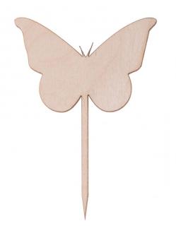 Dřevěná zapichovací ozdoba (motýl) - 9x6 cm