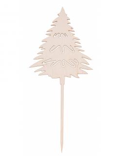 Dřevěná zapichovací ozdoba (stromek) - 21x9 cm