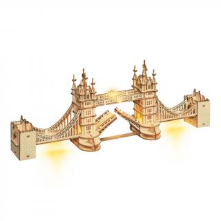 Dřevěné 3D puzzle - Most Tower Bridge svítící