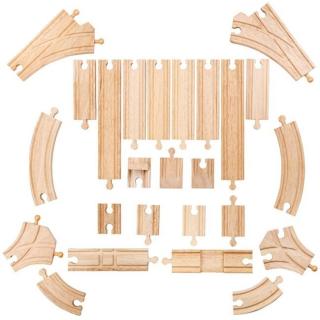 Dřevěné koleje - 25 dílků