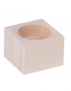 Dřevěný svícen - 5x5x4 cm