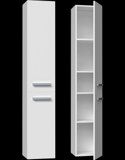 Koupelnová vysoká skříň NEL II, Bílý mat