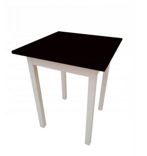 Kuchyňský stůl MINI 60 x 60 cm -  černá / bílá
