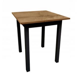 Kuchyňský stůl MINI 60 x 60 cm -  dub přírodní / černá