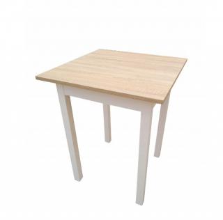 Kuchyňský stůl MINI 60 x 60 cm -  dub sonoma / bílá