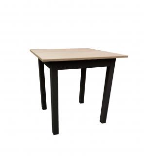 Kuchyňský stůl MINI 80 x 60 cm -  dub sonoma / černá