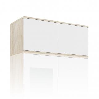 Nádstavba šatní skříně Trinity 90 cm Barva dřeva: Bílá + Sonoma
