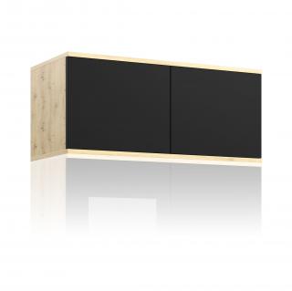 Nadstavba šatní skříně Trinity 90 cm Barva dřeva: Dub Artisan/Černá