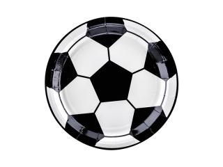 Papírové talířky - motiv Fotbalový míč 18 cm, 6ks