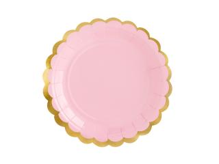 Papírové talířky - Růžový 18 cm, 6ks