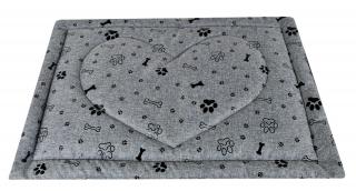 Pelíšek pro psa 100 x 70 cm - šedý