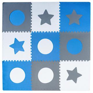 Pěnové puzzle na zem - 180 x 180 cm - modré