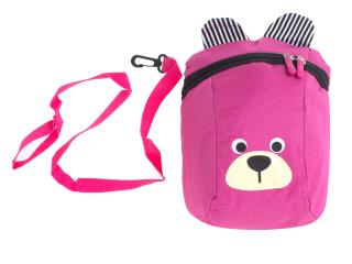 První dětský batoh - medvěd růžový