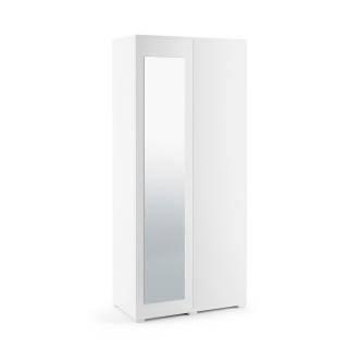 Šatní skříň Trinity 90 cm, se zrcadlem Barva dřeva: Bílá