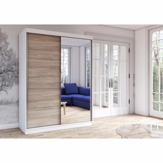 Šatní skříň Vista (150 cm) Barva dřeva: Sonoma/Bílá