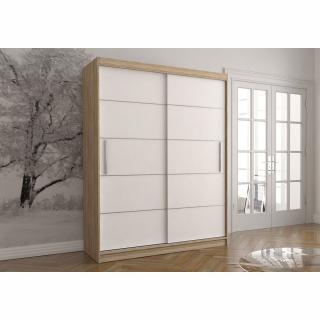 Šatní skříň Vista bez zrcadla (150 cm) Barva dřeva: Sonoma/Bílá