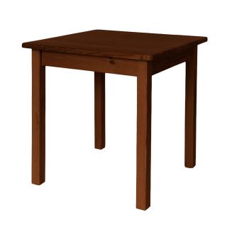 Stůl z masivu borovice 70x70 cm Lak dřeva: Ořech