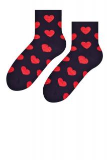 Zamilované ponožky - Černé se srdíčky