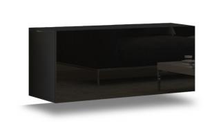 Závěsná skříň GS 3 Barva dřeva: Černá matná + lesklé čelo