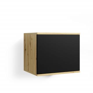 Závěsná skříň Trinity 50 cm Barva dřeva: Dub Artisan/Černá