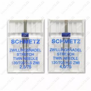 Dvojjehla rozteč 2,5mm Schmetz (E) (Šicí potřeby)