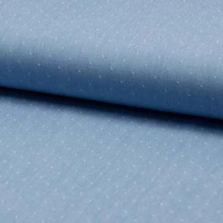 Lyocell Světle modrá puntíky (E) 0,7m/ks (Lehká letní riflovina)