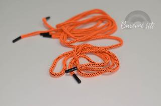 Šňůra oděvní kulatá Neon oranžová 1,1m (E) (Mikinová šňůra)
