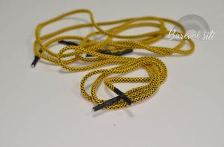 Šňůra oděvní kulatá Žlutá síť (E) (Mikinová šňůra)