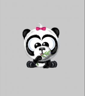 Teplákovina Panda holka safari, panel (E) (Kvalitní teplákovina Bella)