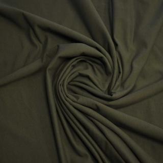 Teplákovina počesaná Premium Khaki (E) 0,40m/ks (Počesaná teplákovina s elastanem)