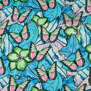 Úplet Malovaní motýli (E) (Luxusní vzory z Polska)