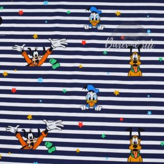 Úplet Mickeyho klubík modré pruhy (E) (Kvalitní úplet z Holandska)