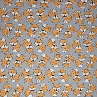 Úplet Origami lišky Šedá (E)  (Kvalitní úplet z Německa Limitka Podzim 23)