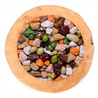 SVĚT OŘÍŠKŮ Čokoládové kamínky v barevné krustě Váha: 150g